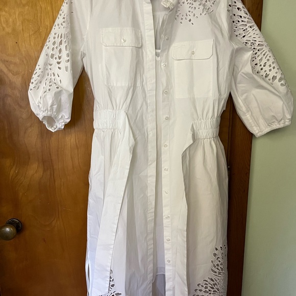White House, Black market, white cotton eyelet dress or jacket. - Picture 5 of 6